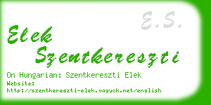 elek szentkereszti business card